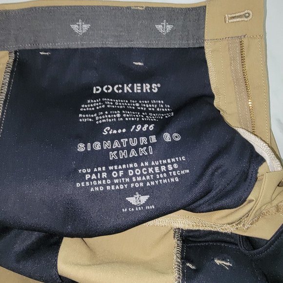 Dockers Men's Signature Comfort Waistband Pants Size 36W x 32L Harvest Gold - Picture 6 of 12